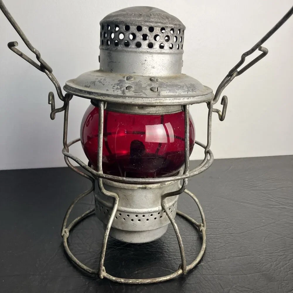 Union Pacific Adlake Kero Lantern Embossed U.P. Red Globe VTG Railroad Signal